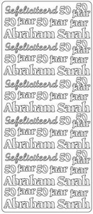 Stickervel: Abraham en Sara, 50e verjaardag zilver (TH)