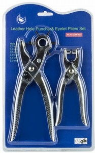H&C Fun 12366-6601 Leather Hole Puncher+Eyelet Pliers