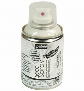 Pebeo acryl Deco Spray 792 Glitter Zilver transparant