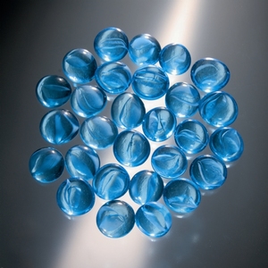 Glorex Glasnuggets ca.20mm serie 68601305 Turquoise/L.blau
