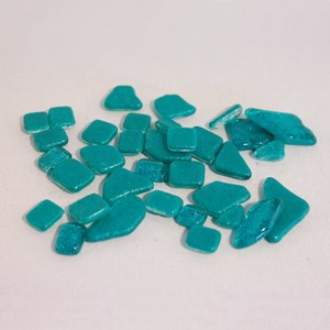 Glasmozaiek Softglas 1017492 polygonaal glitter Turquoise