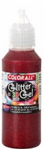 Collall/Colorall 3D Deco Glittergel DG104 Rood (grote fles)