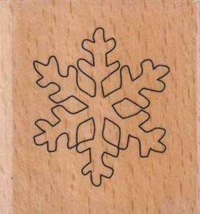 Stempel op hout SH-3654-Sneeuwvlok