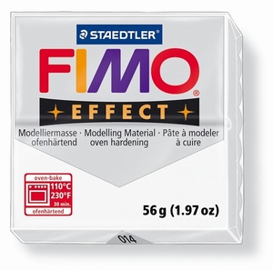 Fimo Soft 8020-014 effect transparant Wit (kleurloos)