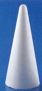 Styropor Kegel 20cm (onderkant doorsnede cica 9cm)