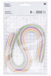 xRico Design Paper Poetry 99000.63.09Quilling stroken Pastel