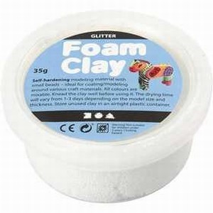 Foam Clay Creotime78813 Glitter Wit