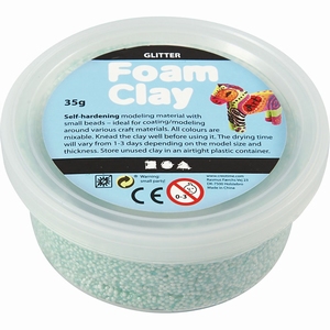 Foam Clay Creotime78866 Glitter Licht Groen