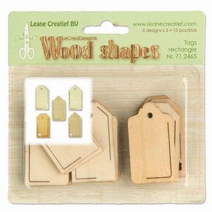 Licrea Wood Shapes 71.2465 Tags rectangle