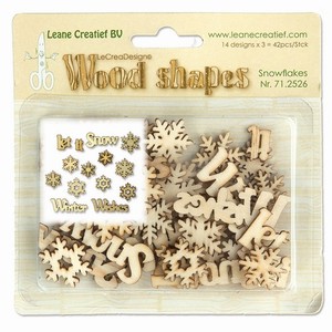 Licrea Wood Shapes 71.2526 Snowflakes