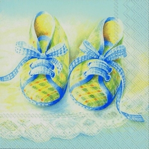 Ihr servet (pak 20stuks) C 71140 ) Baby Shoes blauw