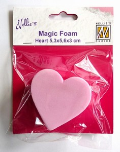 Nellie's Choice Magic Foam NMMF006 Heart 5,3x5,6cm**