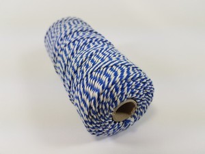 Macrame touw 1,5mm/110meter 890030/1623 Blauw/Wit