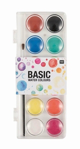 Rico Design 7019.200 Basic Watercolourbox,12 ronde napjes
