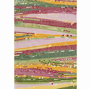 Decopatch papier FDA509 Mozaiek groen, roze, geel