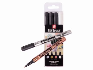 xSakura Pen-Touch 4 metallic markers fine 1.0mm POXPMKA4