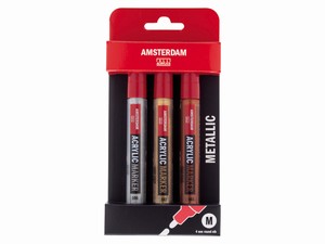 Amsterdam 17519004 Acrylic ink Marker set Metallic 3x4mm/M