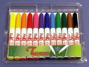 LeSuh 504299 Fleks Textilico brushmarker set 12 kleuren*