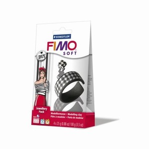 Fimo soft DIY sieraden set 8025-05 Zwart -Wit