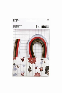 xRico Design Paper Poetry 99000.63.36 Quilling XMAS Red/Gr.