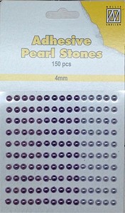 Nellie's Adhesive Pearl Stones 4mm APS406 Lila