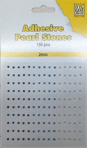 Nellie's Adhesive Pearl Stones 2mm APS203 Blauw-Aqua