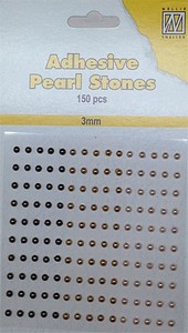Nellie's Adhesive Pearl Stones 3mm APS305 Brons-Goud