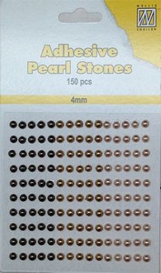 Nellie's Adhesive Pearl Stones 4mm APS405 Brons-Goud