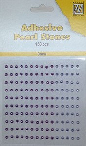 Nellie's Adhesive Pearl Stones 3mm APS306 Lila