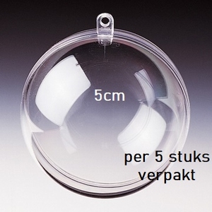 Transparante BAL deelbaar circa  5cm / verpakt 5 stuks