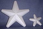Styropor ster/zeester afgeronde punten klein ca.10cm 21292