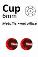 Pailletten 308 Rood metallic facon 6mm (15gram)