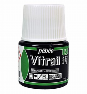 Pebeo glasverf Vitrail 15 Transparant - Black