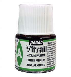 Pebeo glasverf Vitrail Medium 51001- Glitter, flacon 45ml
