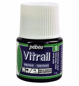 Pebeo glasverf Vitrail 10 Transparent - Deep Blue