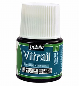 Pebeo glasverf Vitrail 17 Transparent - Turquoise