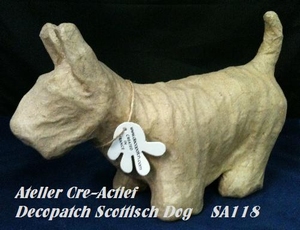 Decopatch SA118O Papier mache Hond Schotse terrier/Westy