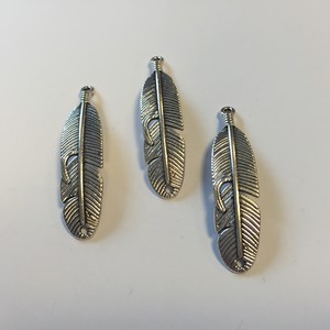 H&CFun 12419-1906 Metal Charms Feathers 3 stuks