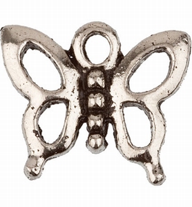 H&CFun 11808-1725 Bedel Vlinder kleur zilver 6stuks