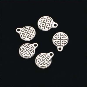 H&CFun 11808-1727 Bedel Keltische button ant. zilver 5 stuks