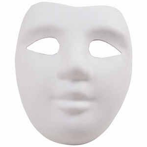Masker Witte geperste papierpulp.RD08793.50.53 Vol gezicht