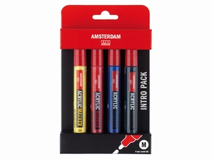 Amsterdam 17519001 Acrylic ink Marker set Intro 4x4mm/M