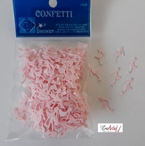 Confetti DH350001-003 Ooievaar baby roze 15mm