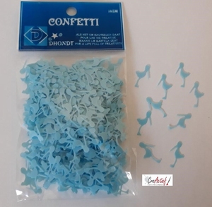 Confetti DH350001-004 Ooievaar baby blue