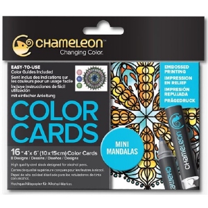 Chameleon CC0107 embossed Color Cards Mini Mandalas