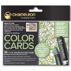 Chameleon CC0105 embossed Color Cards Floral Patterns