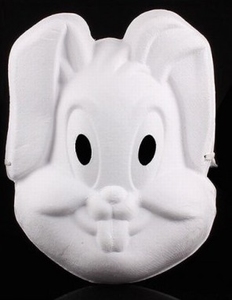 Masker Witte geperste papierpulp DH002 Bunny