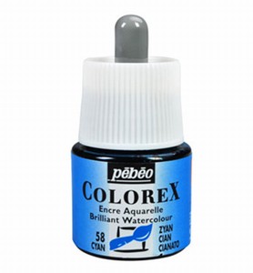 Pebeo Colorex Brilliant Watercolour 341-058 Cyan blue