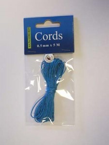 H&C Fun 12282-8215 Waxed Cotton Cord 0,5mm Turquoise