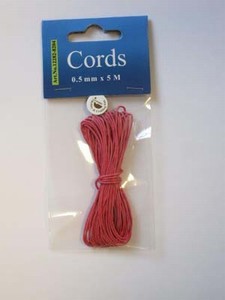 H&C Fun 12282-8204 Waxed Cotton Cord 0,5mm Cyclamen
